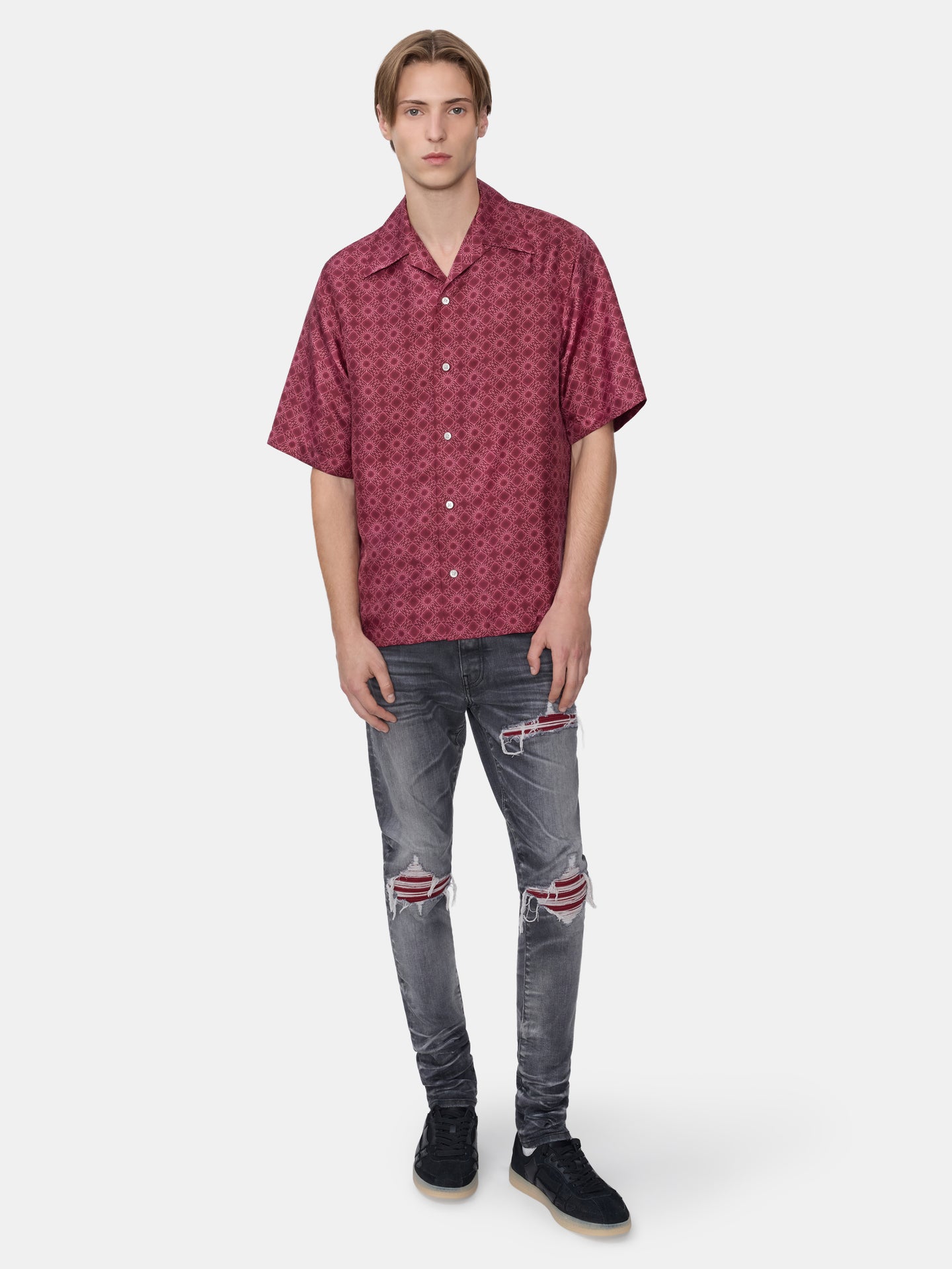 MA QUAD BOWLING SHIRT - WINE - AMIRI