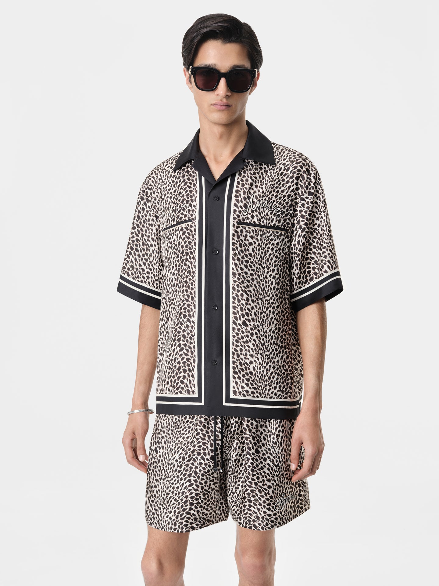 MA LEOPARD BOWLING SHIRT - Black Birch