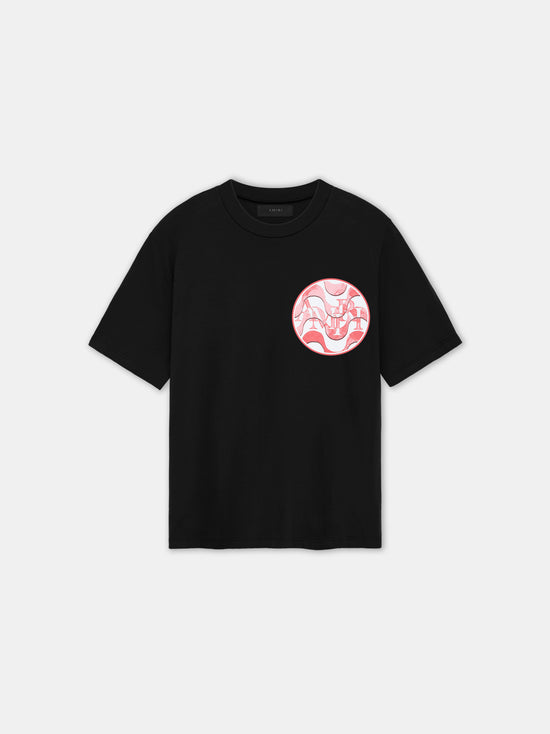 AMIRI STAGGERED WAVE TEE - Black Red