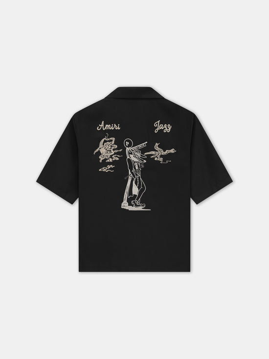 JAZZ WOLF CAMP SHIRT - Black