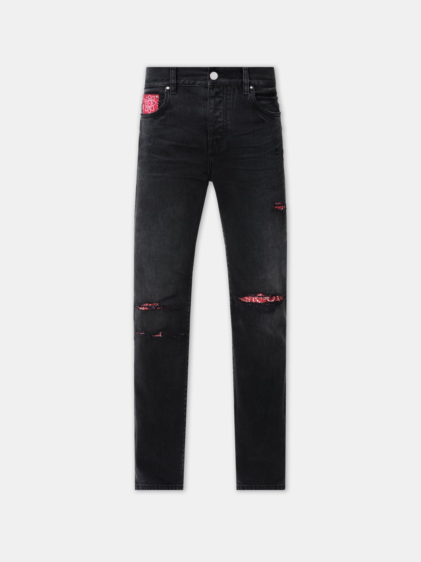 BANDANA REPAIR STRAIGHT JEAN - Vintage Black