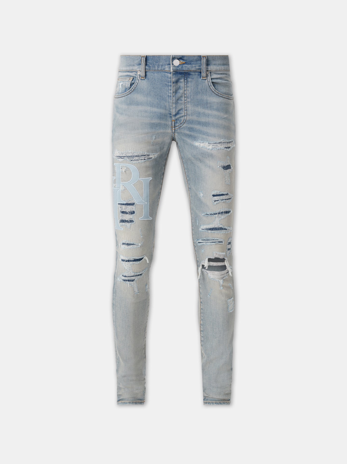 STAGGERED LOGO JEAN - Clay Indigo