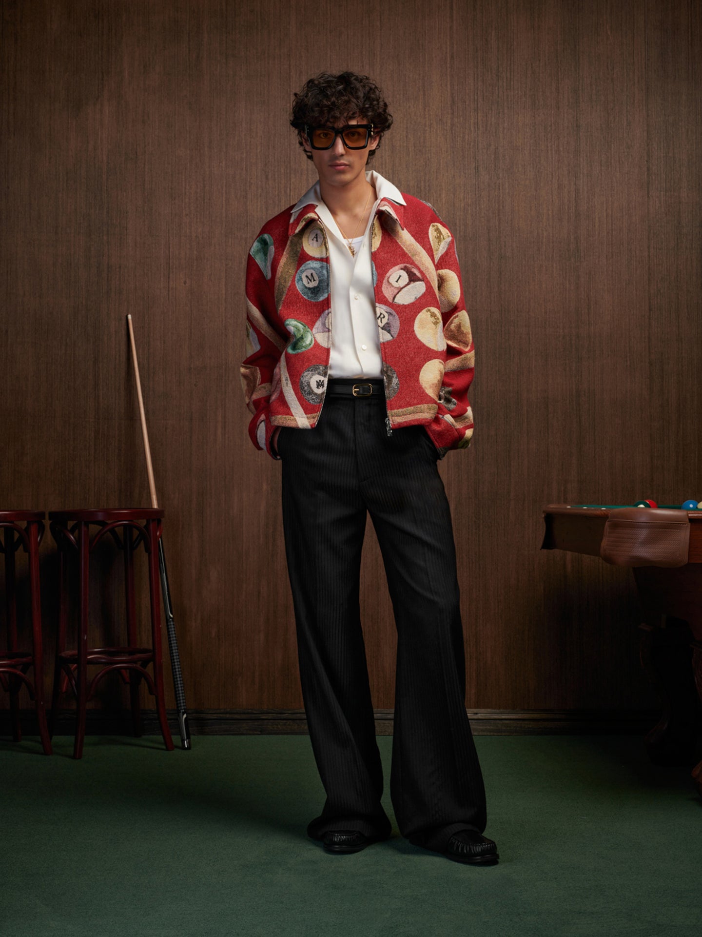 BILLIARDS TAPESTRY BLOUSON - Deep Red