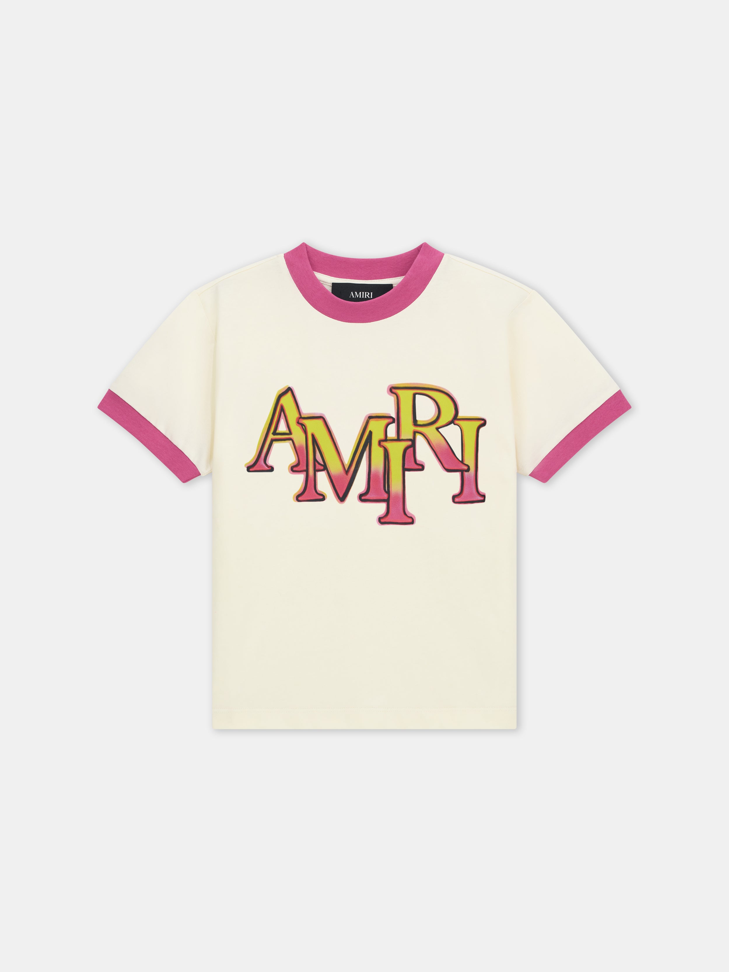 Product KIDS - KIDS' AMIRI STAGGERED RINGER TEE - Ivory featured image