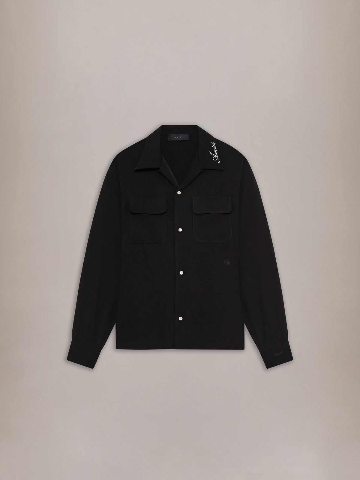 ROUND POCKET DRESS SHIRT - Black - AMIRI