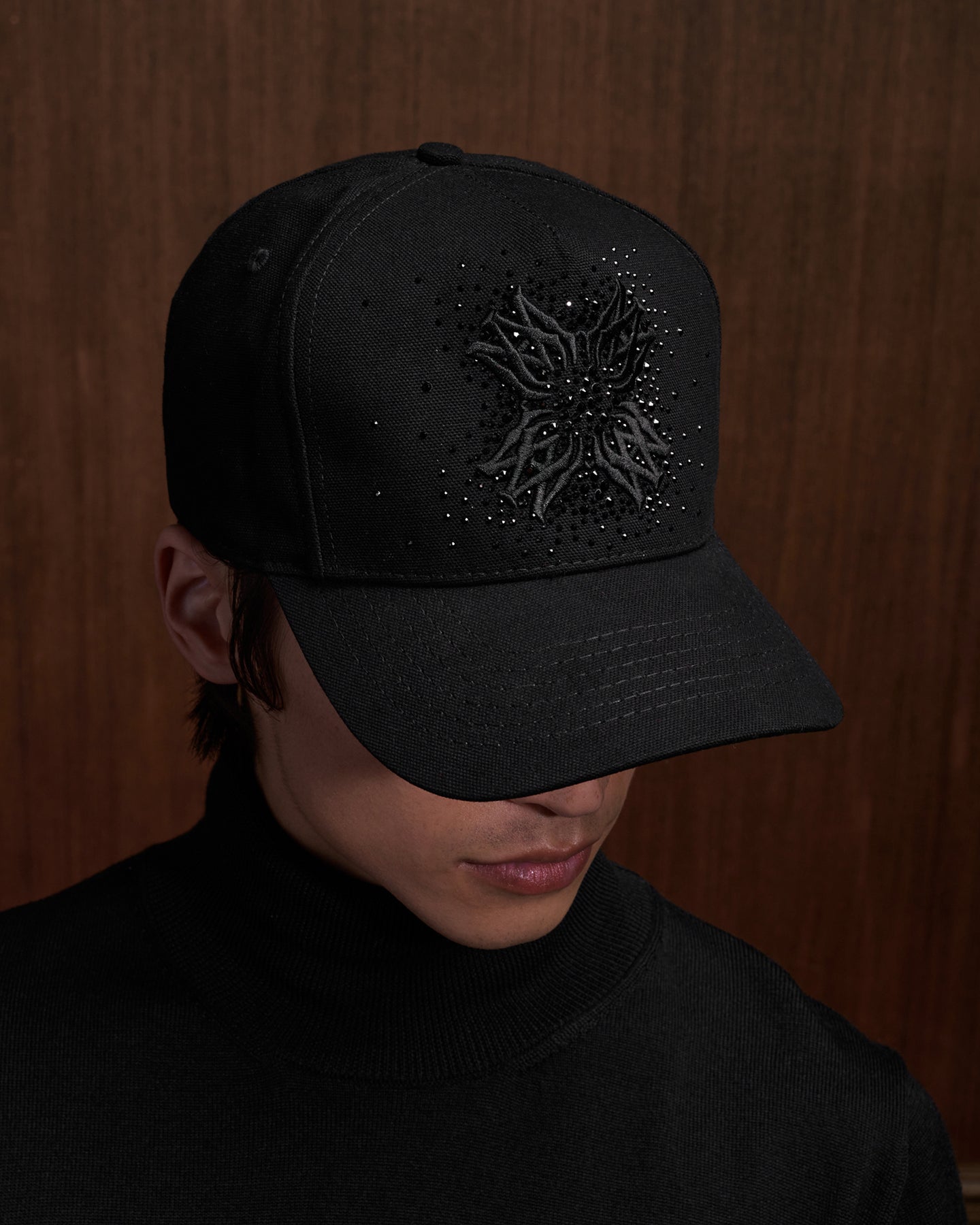 MA QUAD CRYSTAL CANVAS HAT - Black