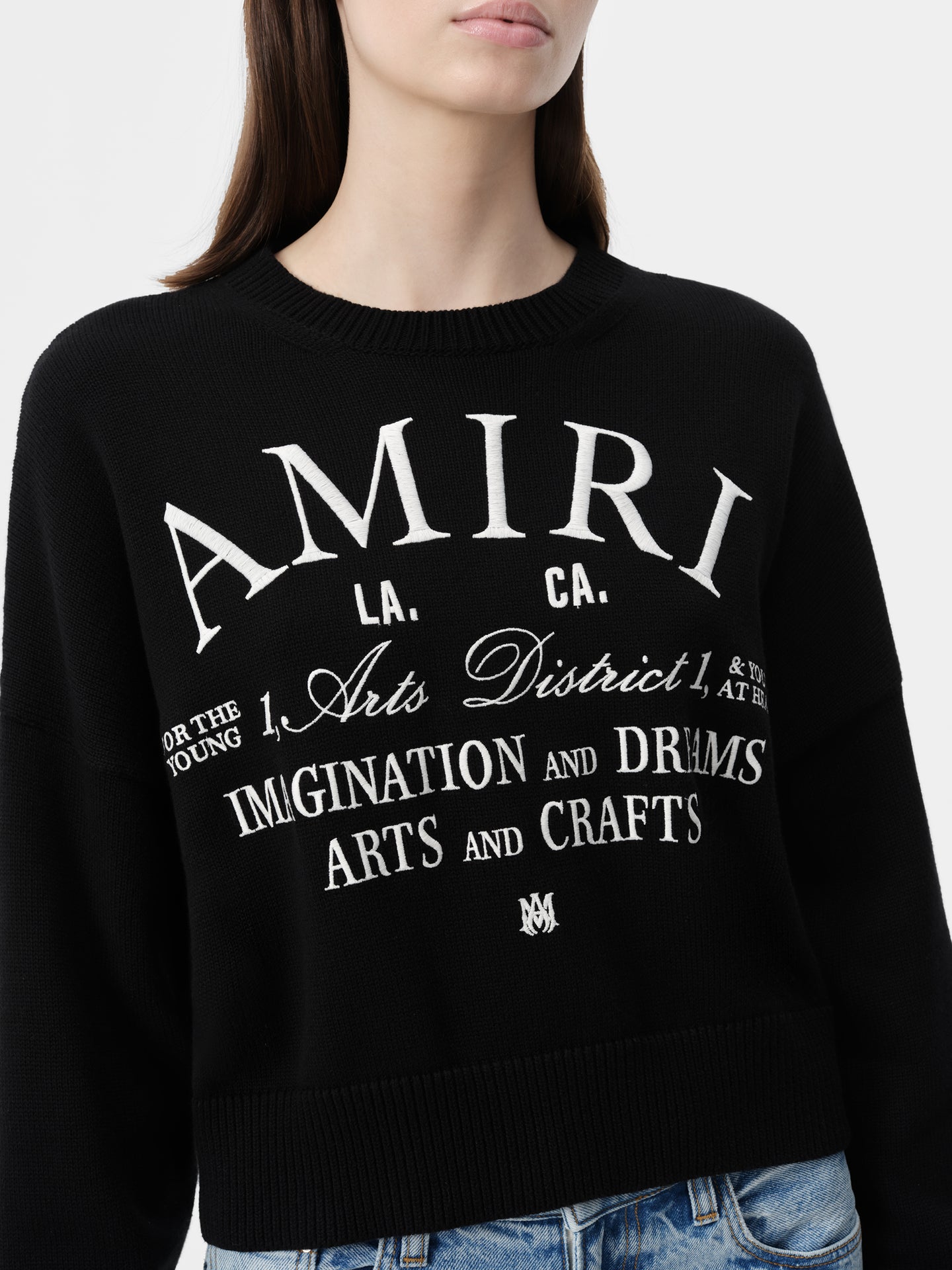 WOMEN - WOMEN'S AMIRI ARTS DISTRICT CREW - Black