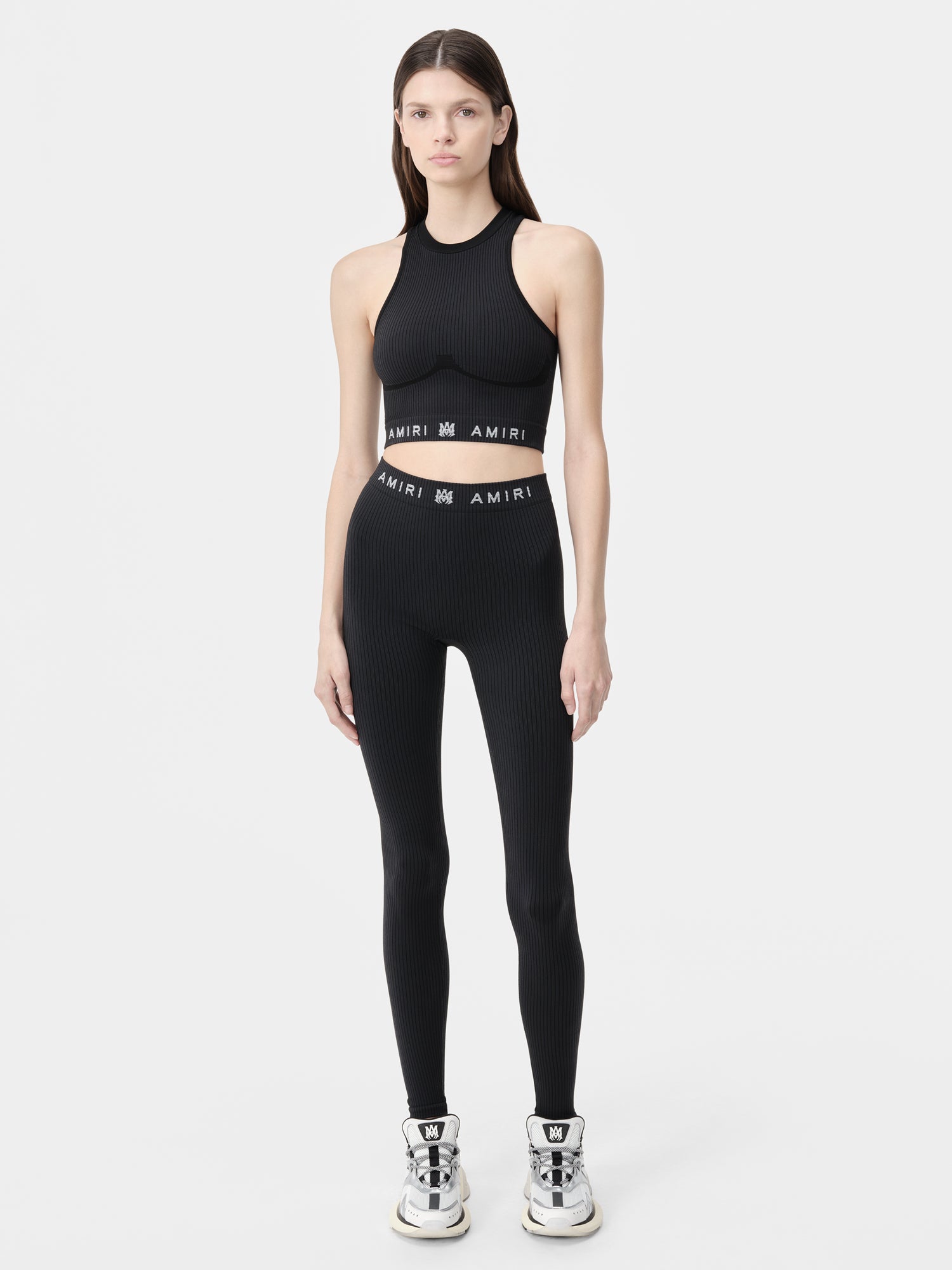 Product WOMEN - MA RIBBED SEAMLESS LEGGING - Black featured image