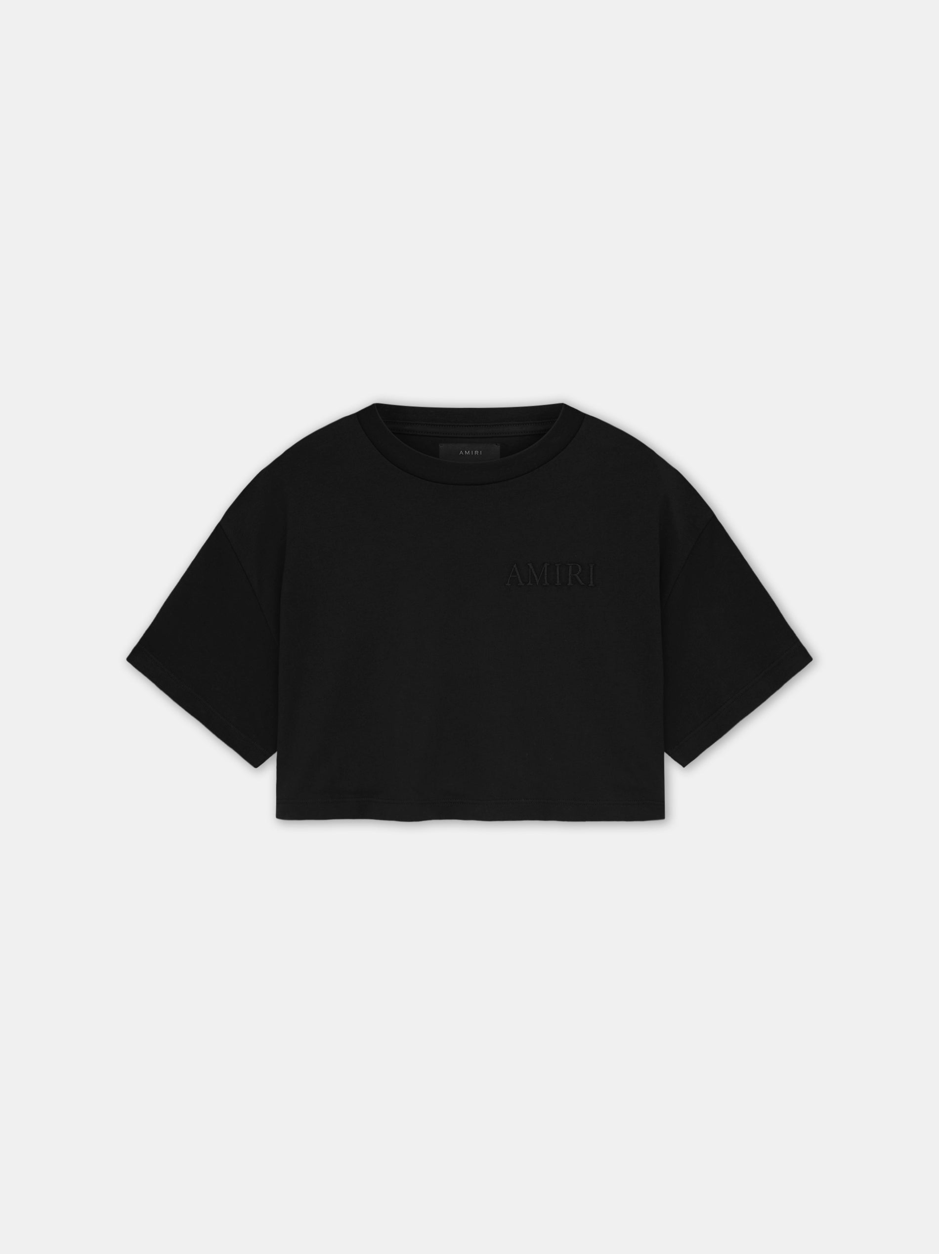 Product WOMEN - WOMEN'S AMIRI EMBROIDERED CROPPED TEE - Black featured image