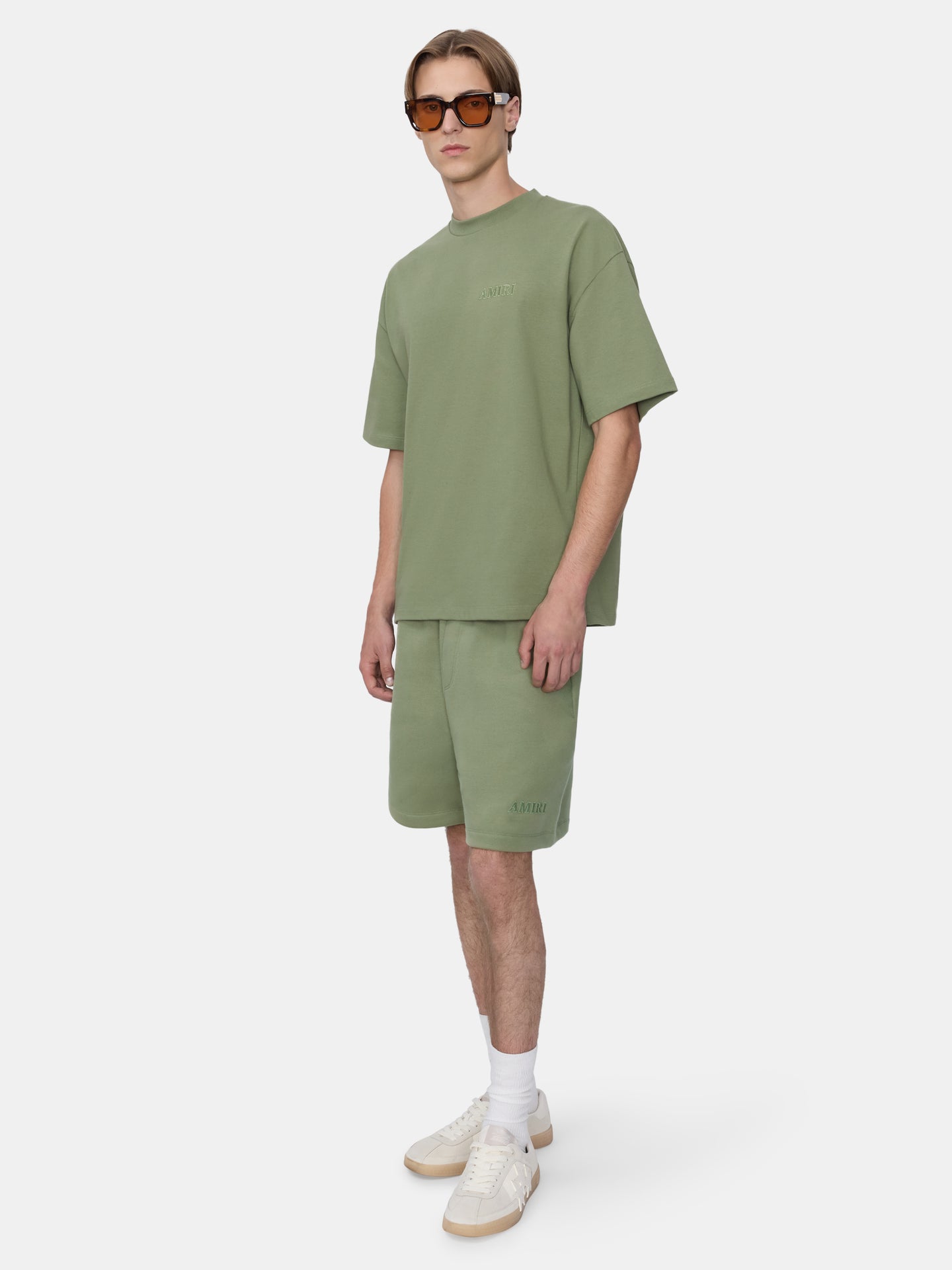 AMIRI EMBROIDERED SHORT - OLIVE - AMIRI