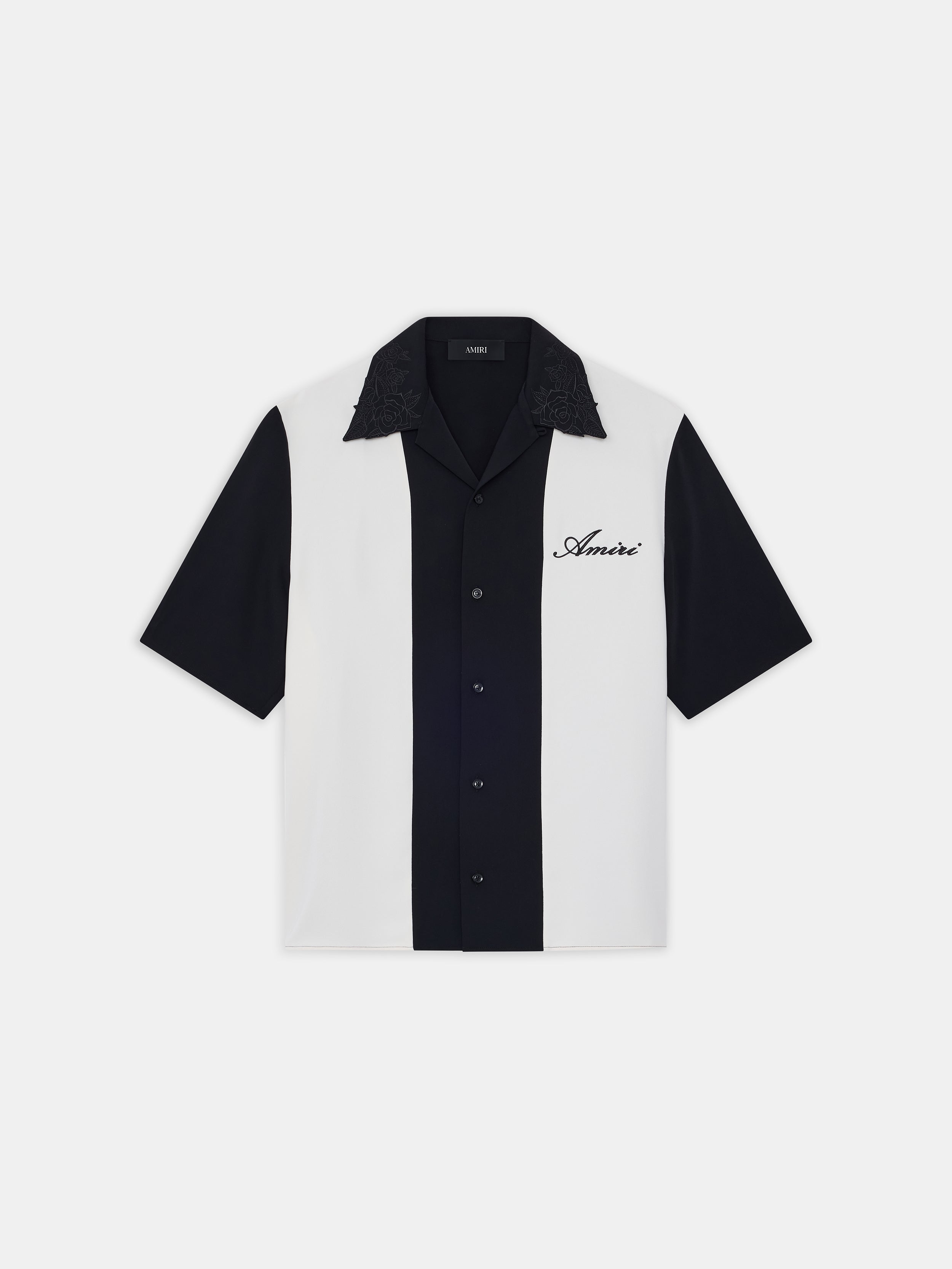 Product FLORAL COLLAR CAMP SHIRT - BLACK featured image
