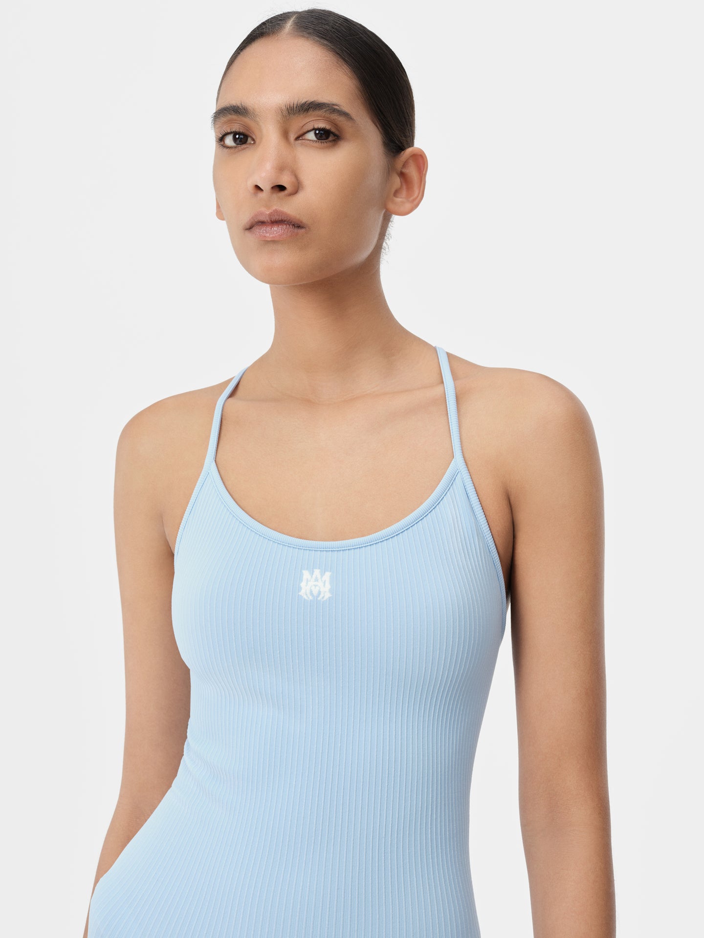 WOMEN - WOMEN'S MA RIBBED SEAMLESS ROMPER - Cerulean