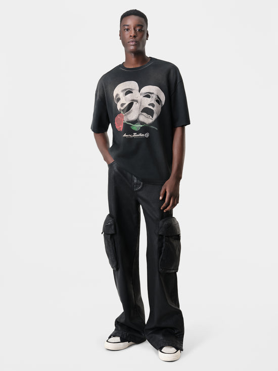 THEATRE MASKS OVERSIZED TEE - Black