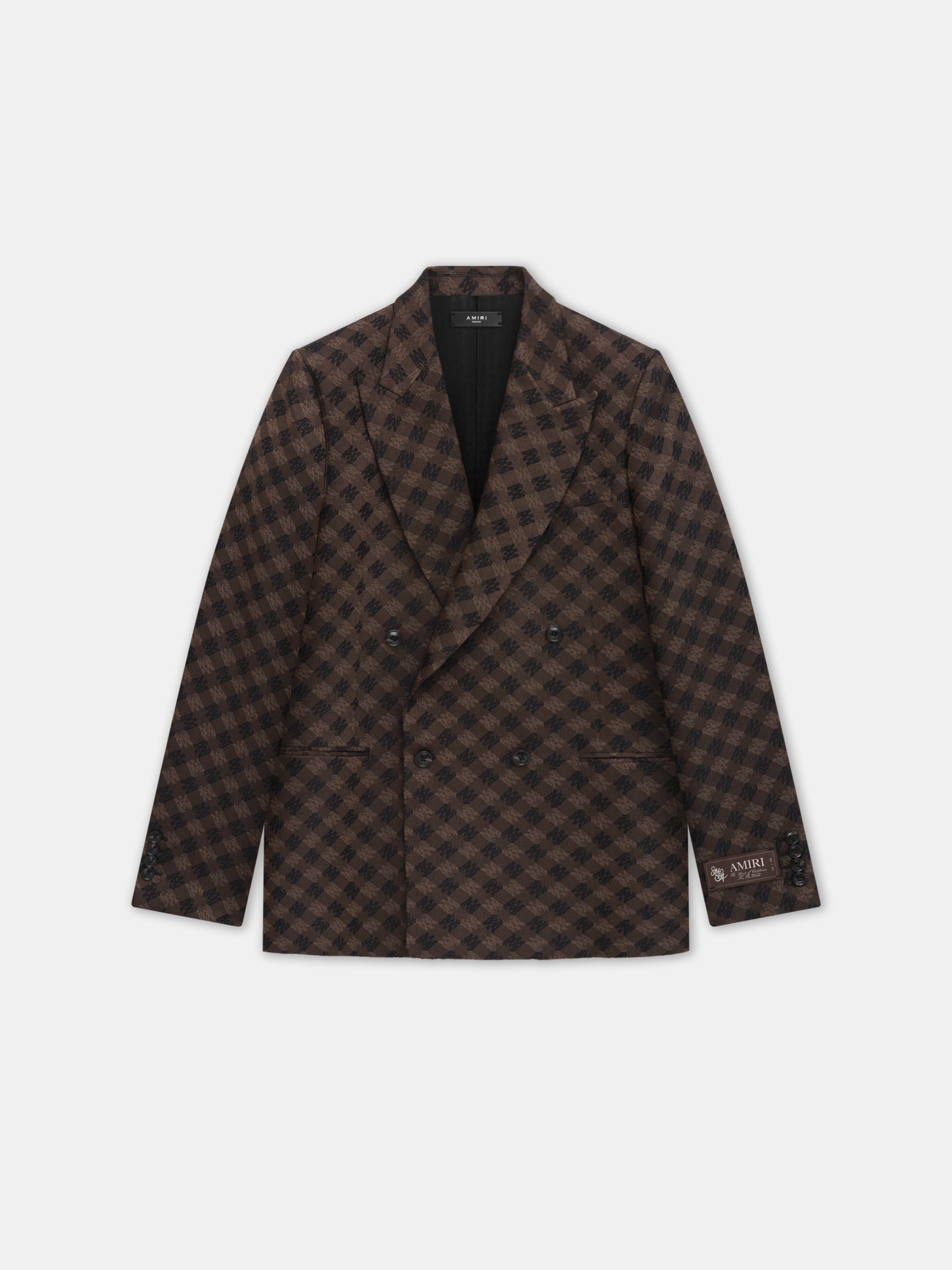 Product MA QUAD DOUBLE-BREASTED BLAZER - Dark Brown featured image