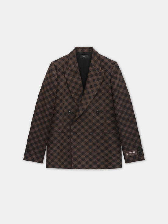 MA QUAD DOUBLE-BREASTED BLAZER - Dark Brown