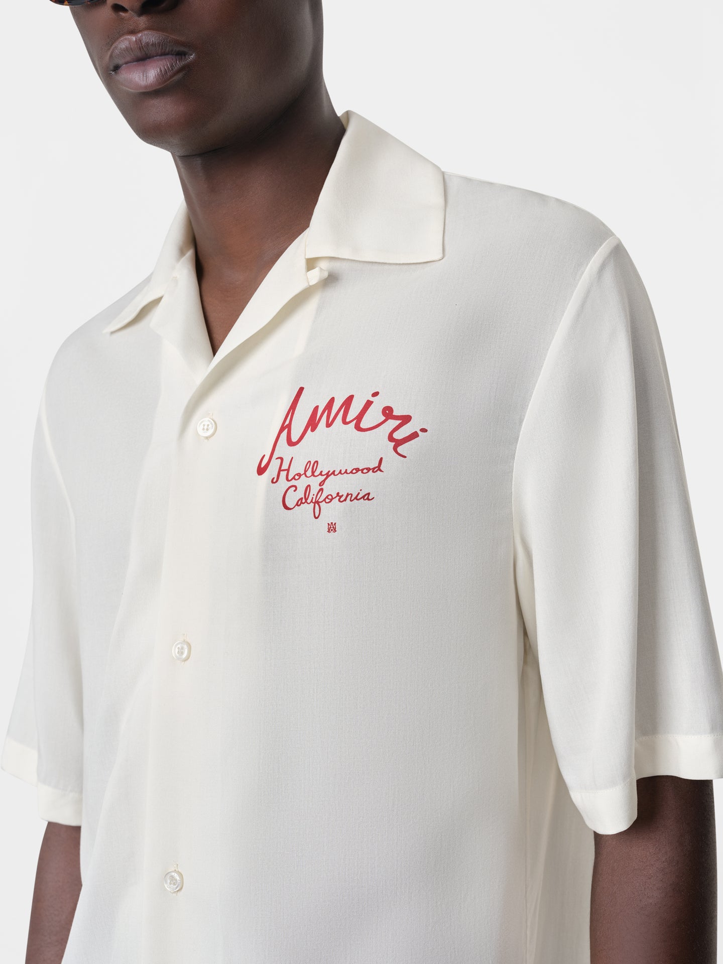 AMIRI HOLLYWOOD CAMP SHIRT - Alabaster