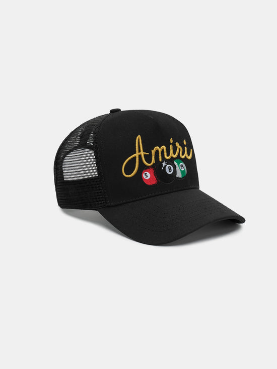 AMIRI BILLIARDS TRUCKER HAT - Black