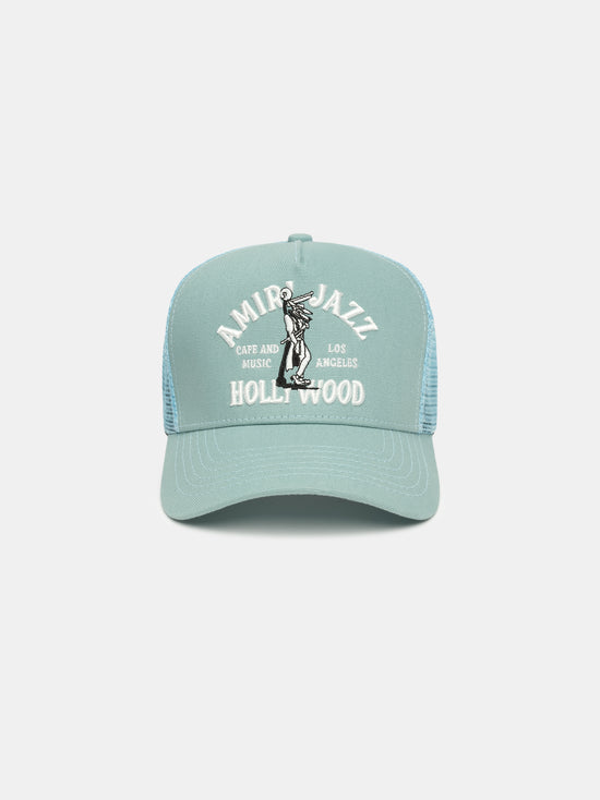 JAZZ WOLF TRUCKER HAT - Dusty Blue