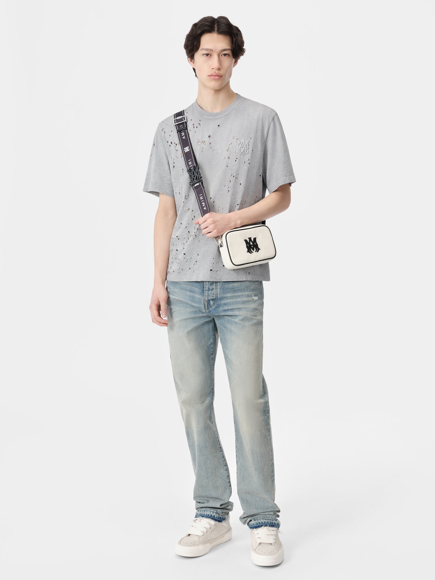 Product MA SHOTGUN EMBROIDERED TEE - Grey featured image