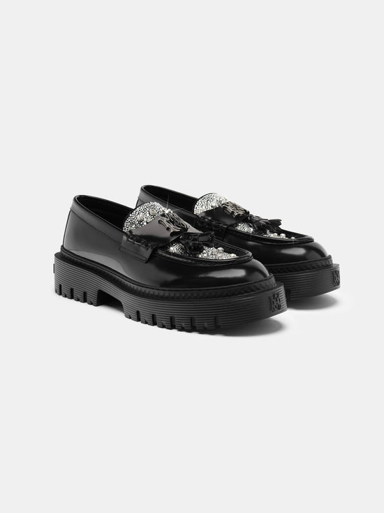 MA TASSLE CRYSTAL JUMBO LOAFER - Black