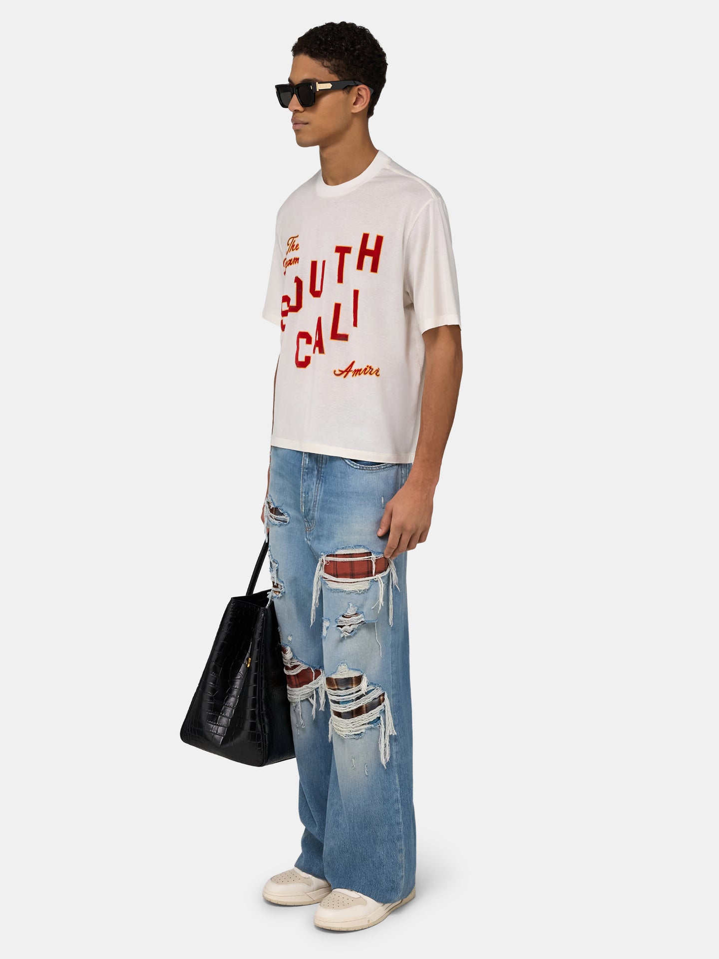 FLANNEL REPAIR BAGGY JEAN - Surfrider Indigo - AMIRI
