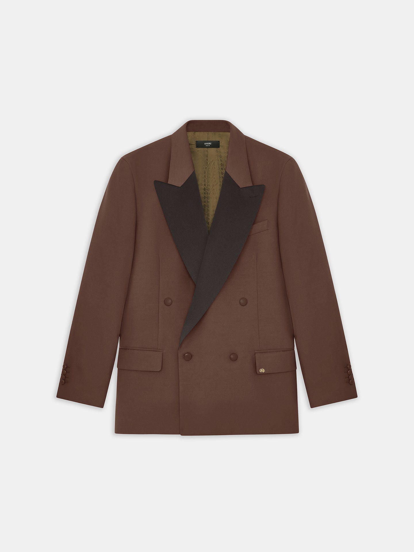 DOUBLE-BREASTED BLAZER - DARK BROWN - AMIRI