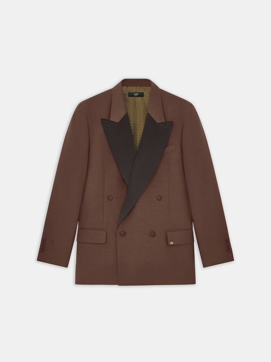 DOUBLE-BREASTED BLAZER - DARK BROWN - AMIRI