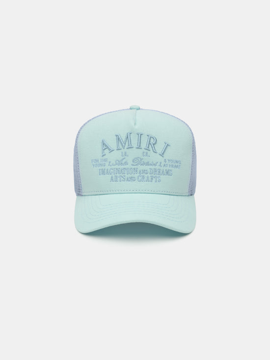 ARTS DISTRICT TRUCKER HAT - Ice Blue - AMIRI