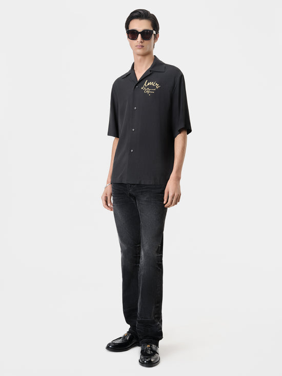 AMIRI HOLLYWOOD CAMP SHIRT - Black