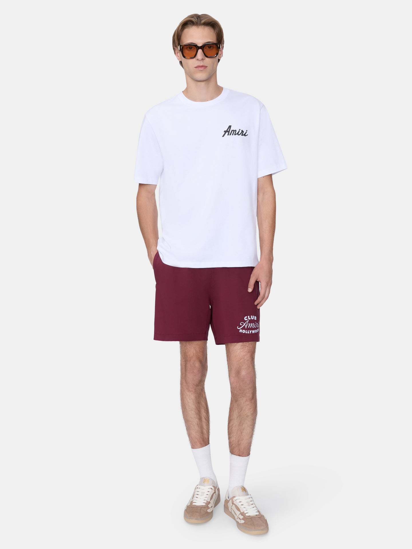 CLUB AMIRI SWIM TRUNK - WINE - AMIRI