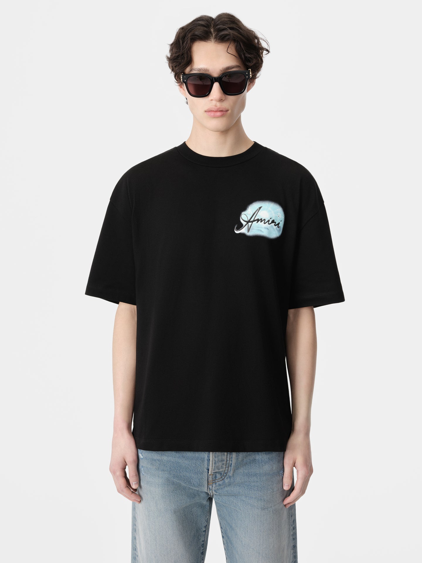 AMIRI PARADISE AIRBRUSH TEE - Black