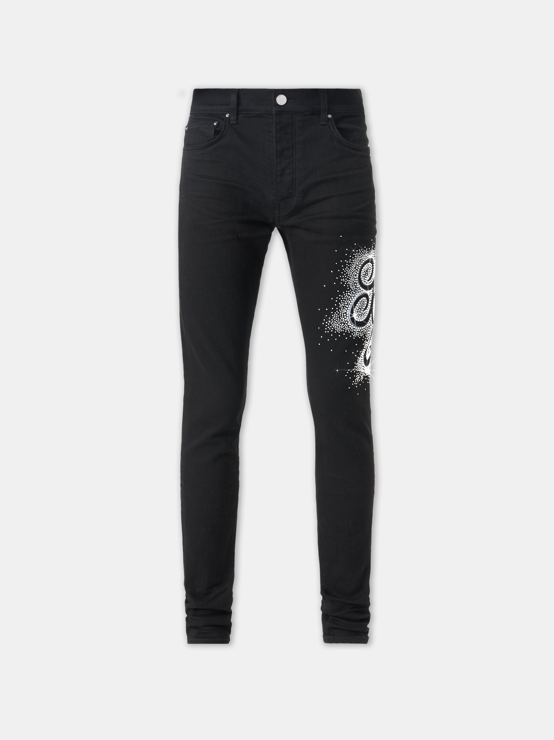 Product MA SWIRL CRYSTAL SKINNY JEAN - Black featured image