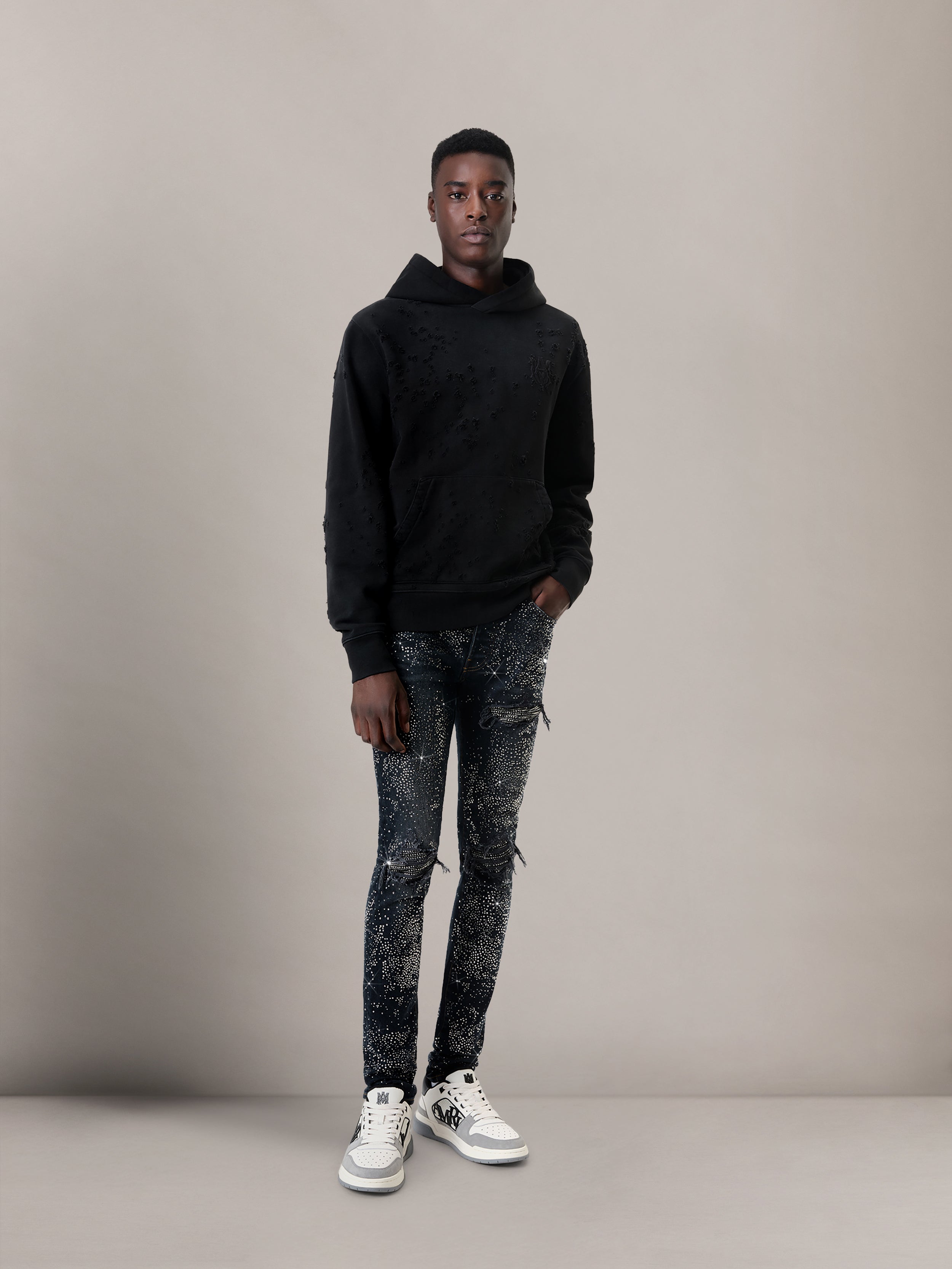 ALL OVER CRYSTAL MX1 JEAN - Midnight Indigo
