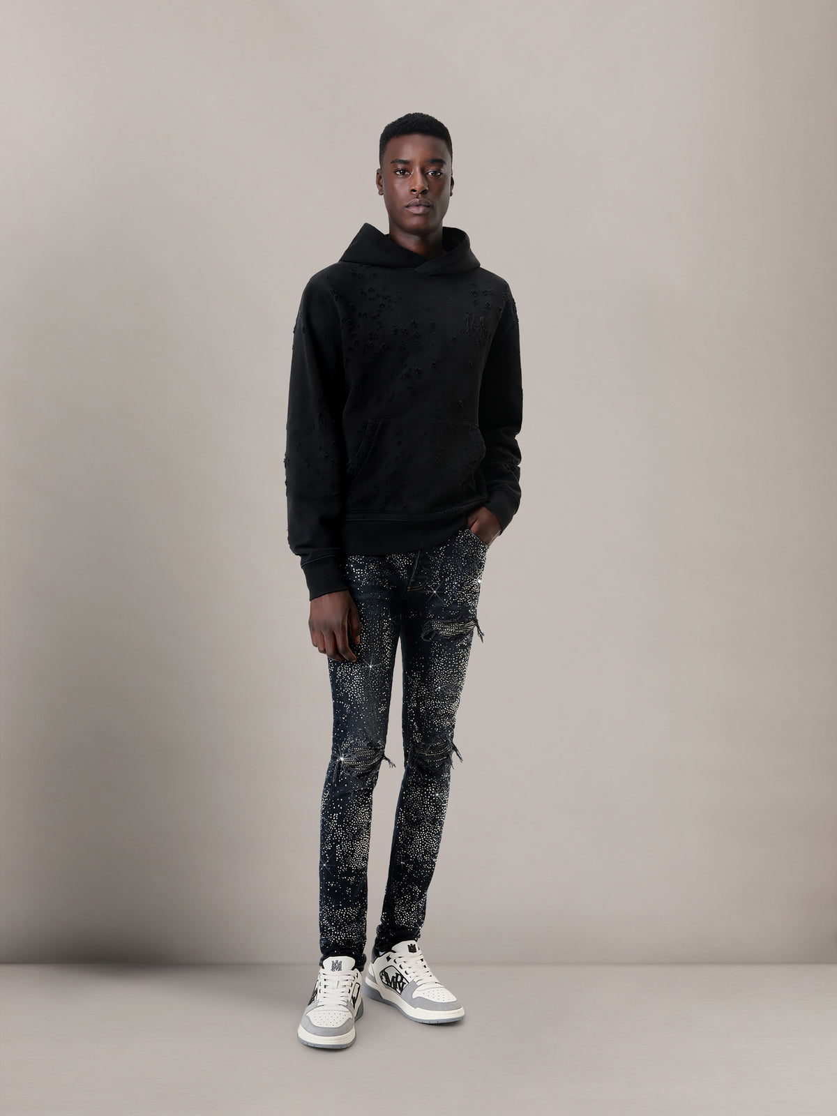 ALL OVER CRYSTAL MX1 JEAN - Midnight Indigo - AMIRI