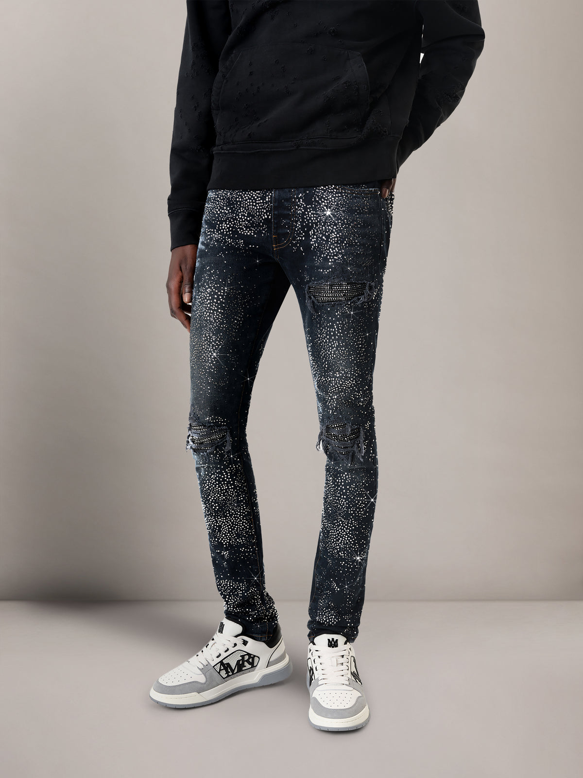ALL OVER CRYSTAL MX1 JEAN - Midnight Indigo - AMIRI