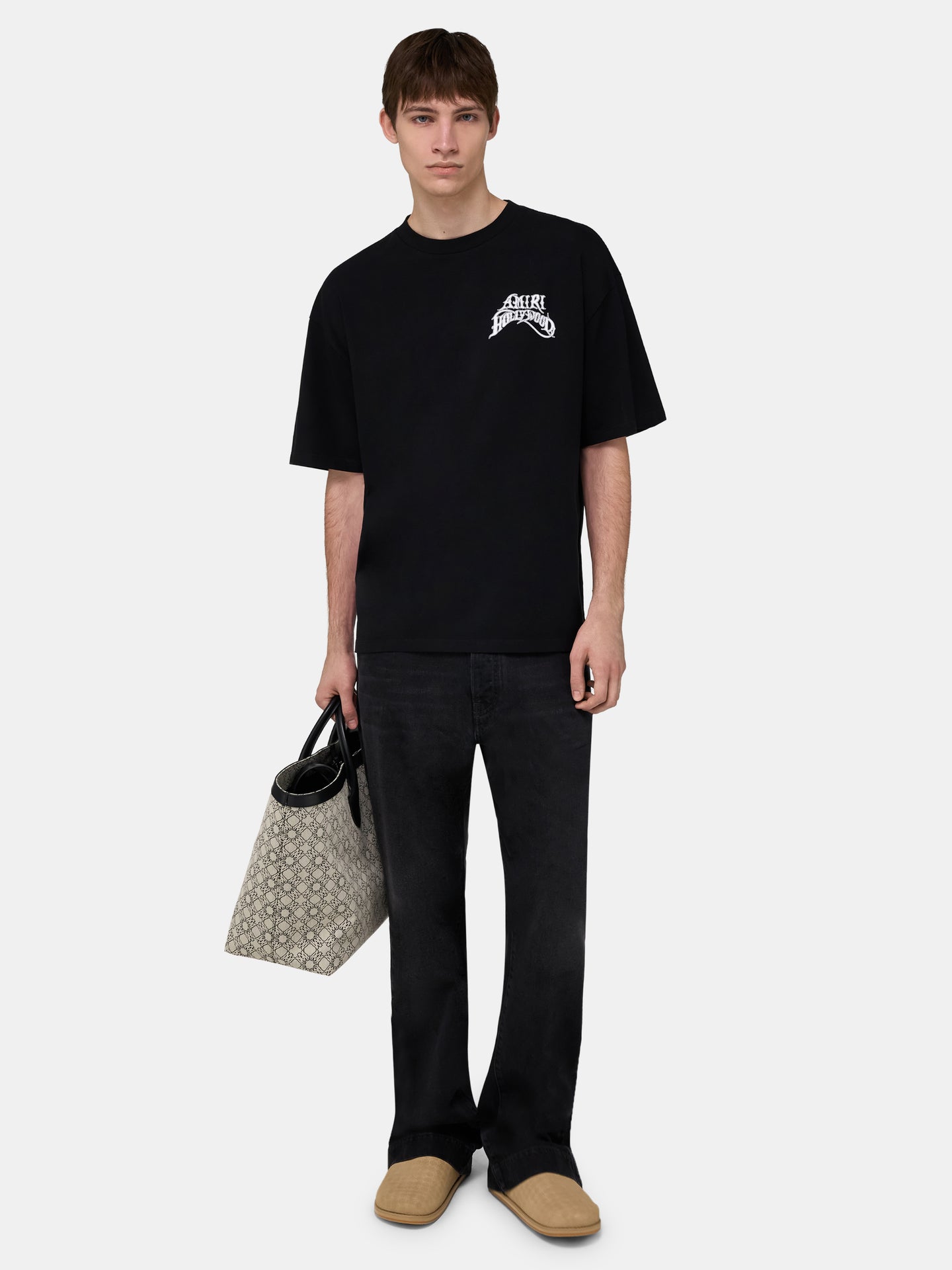 AMIRI HOLLYWOOD LIGHTWEIGHT JERSEY SKATE TEE - Black - AMIRI