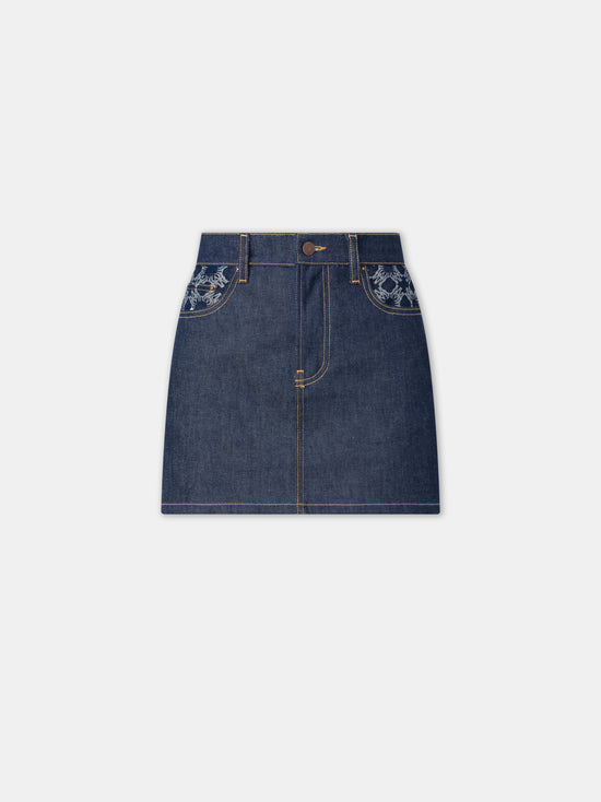 WOMEN - WOMEN'S MA QUAD MINI SKIRT - Raw Indigo