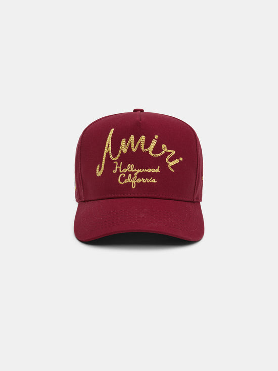 AMIRI HOLLYWOOD CANVAS HAT - Burgundy