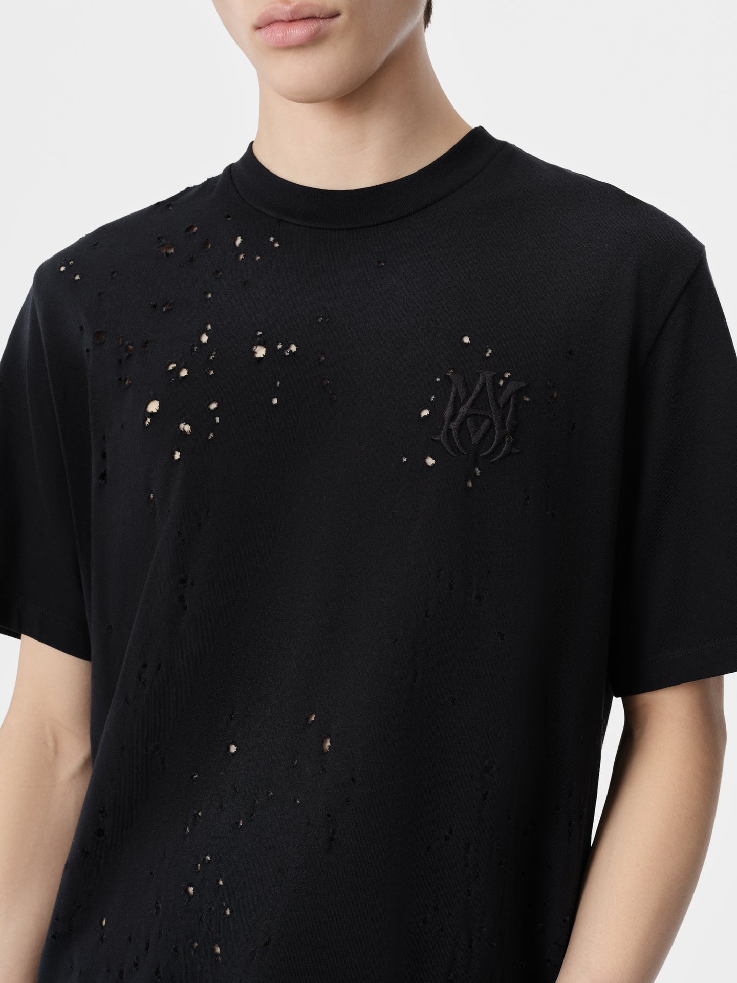 MA SHOTGUN EMBROIDERED TEE - Black