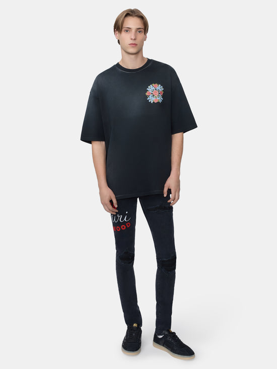 OUT FOR TROUBLE OVERSIZED TEE - BLACK - AMIRI