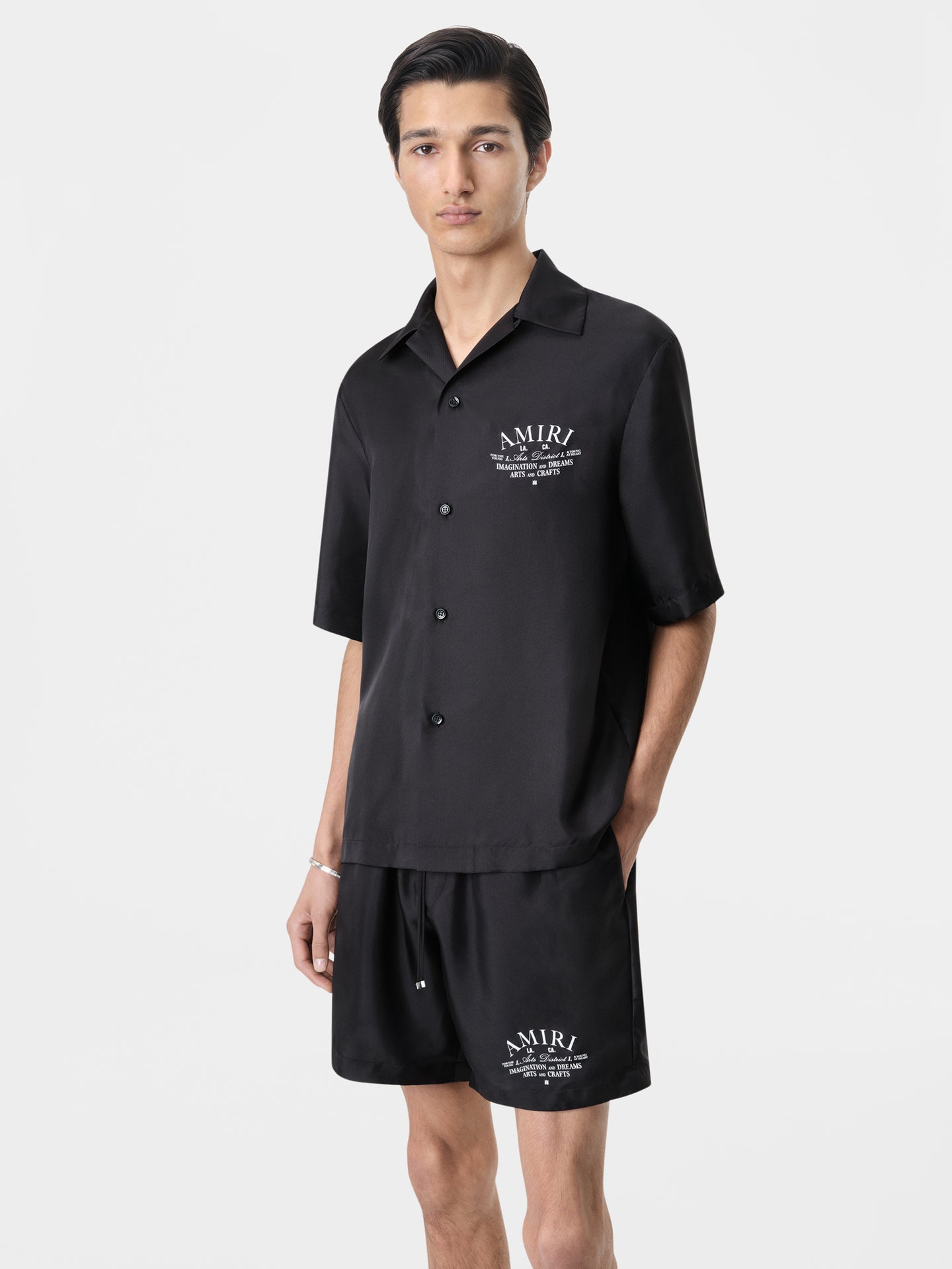 ARTS DISTRICT BOWLING SHIRT - Black