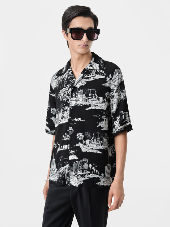 LA LANDMARK CAMP SHIRT - Black