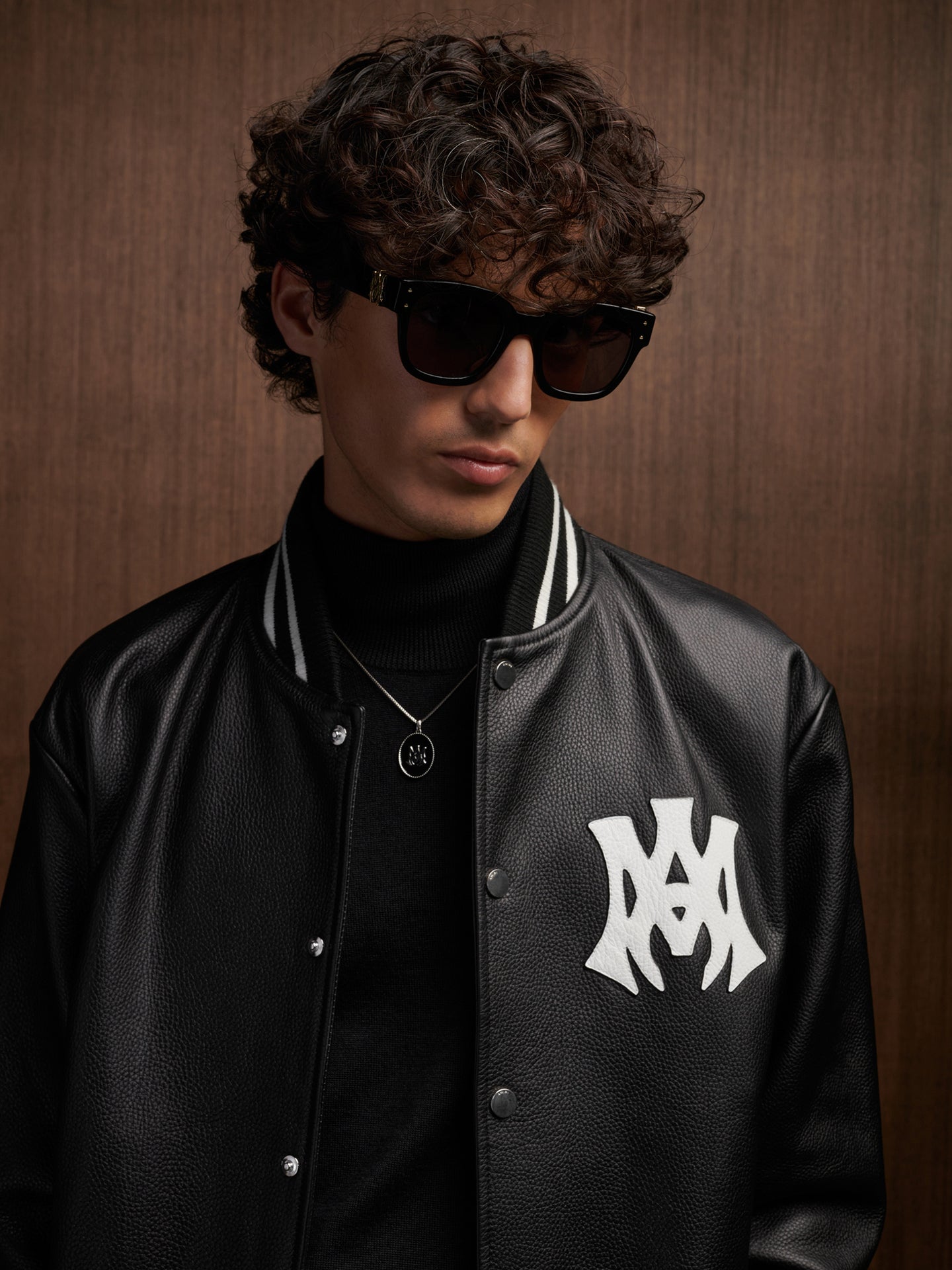 MA HOLLYWOOD LEATHER BOMBER - Black