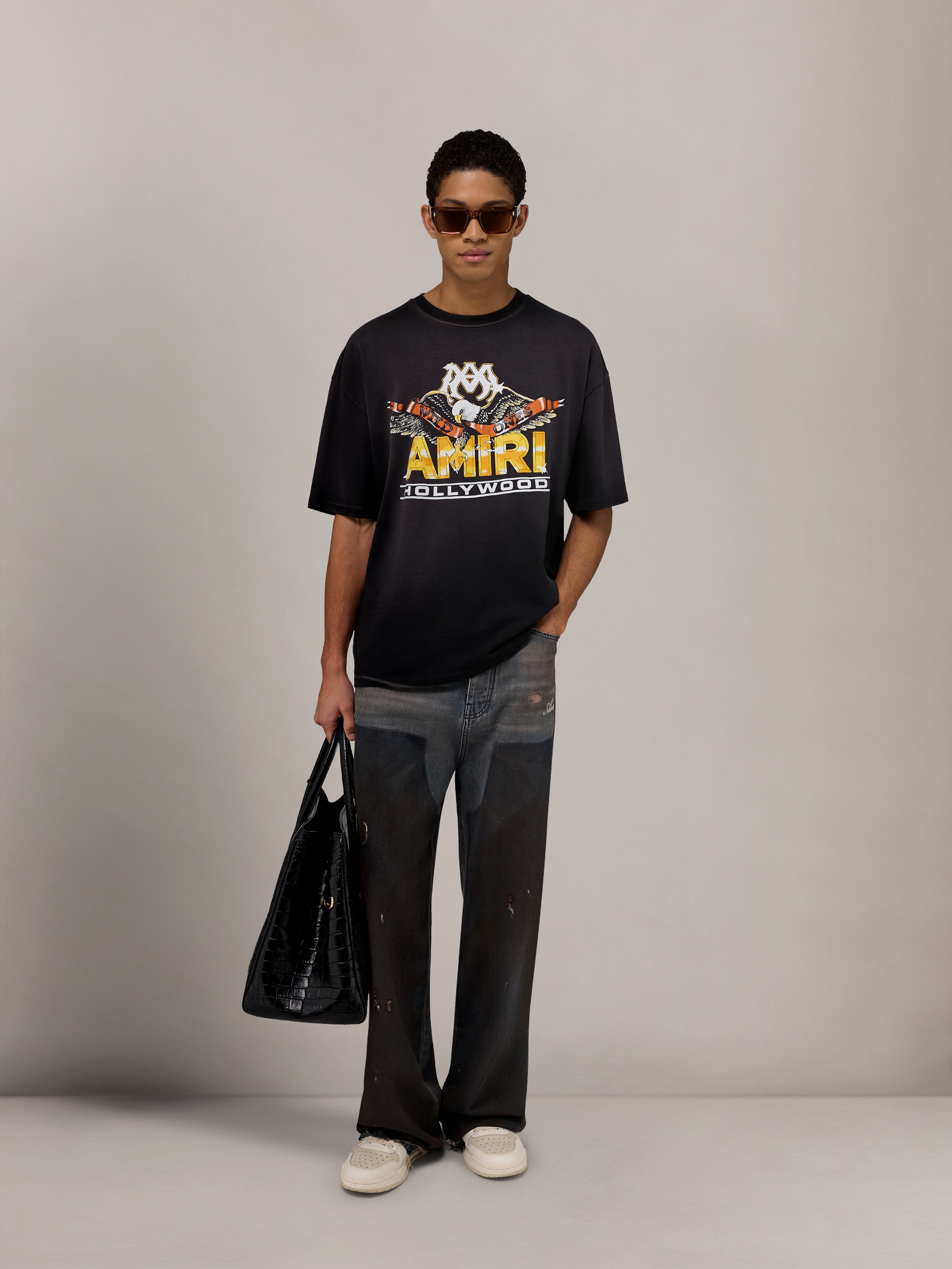 BANDANA PATCH OVERSIZED TEE - Black | AMIRI