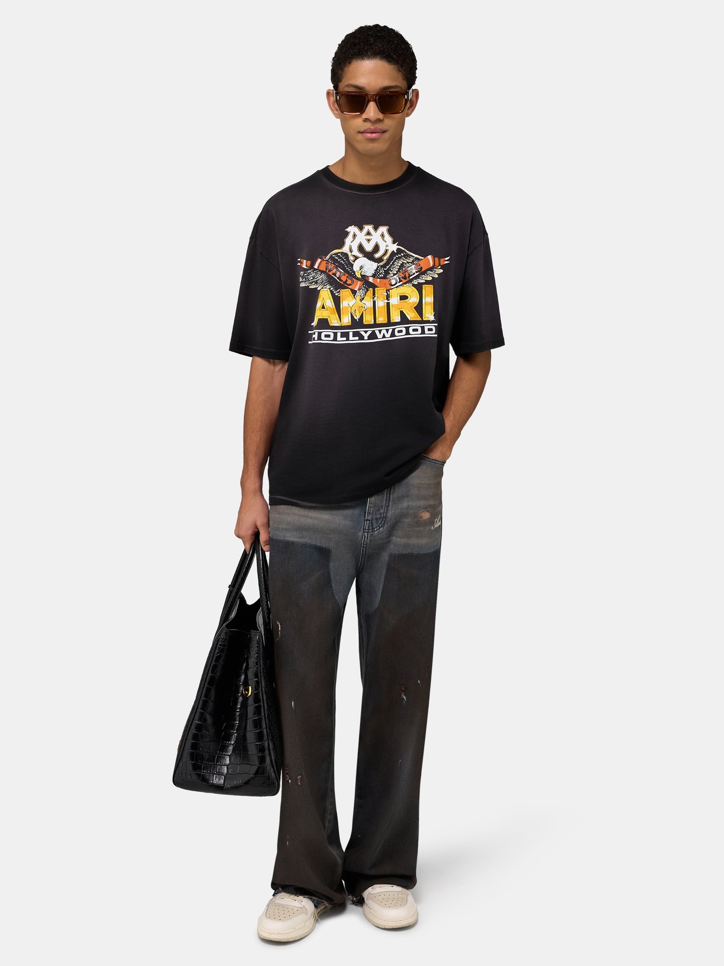 MA EAGLE OVERSIZED TEE - Black - AMIRI
