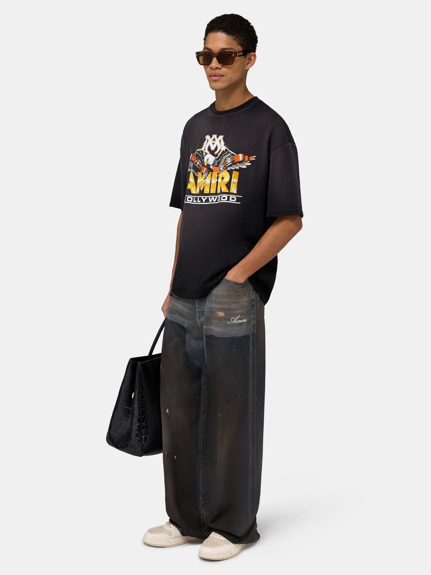 MA EAGLE OVERSIZED TEE - Black - AMIRI