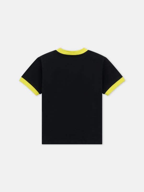 KIDS - KIDS' AMIRI STAGGERED RINGER TEE - Black - AMIRI