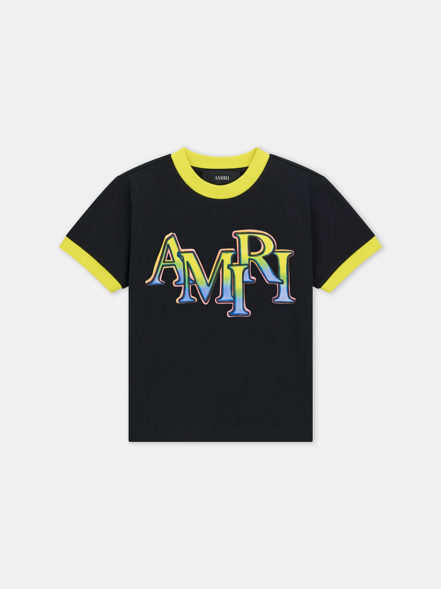 KIDS - KIDS' AMIRI STAGGERED RINGER TEE - Black - AMIRI