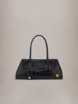 WOMEN - WOMEN'S EMBOSSED CROC HONEY 40 SHOULDER - Black