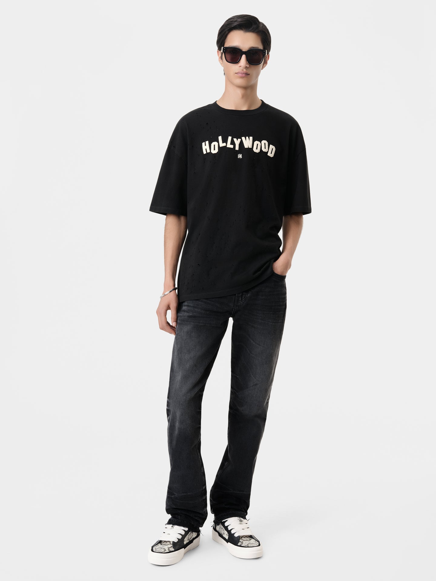 HOLLYWOOD SHOTGUN OVERSIZED TEE - Black